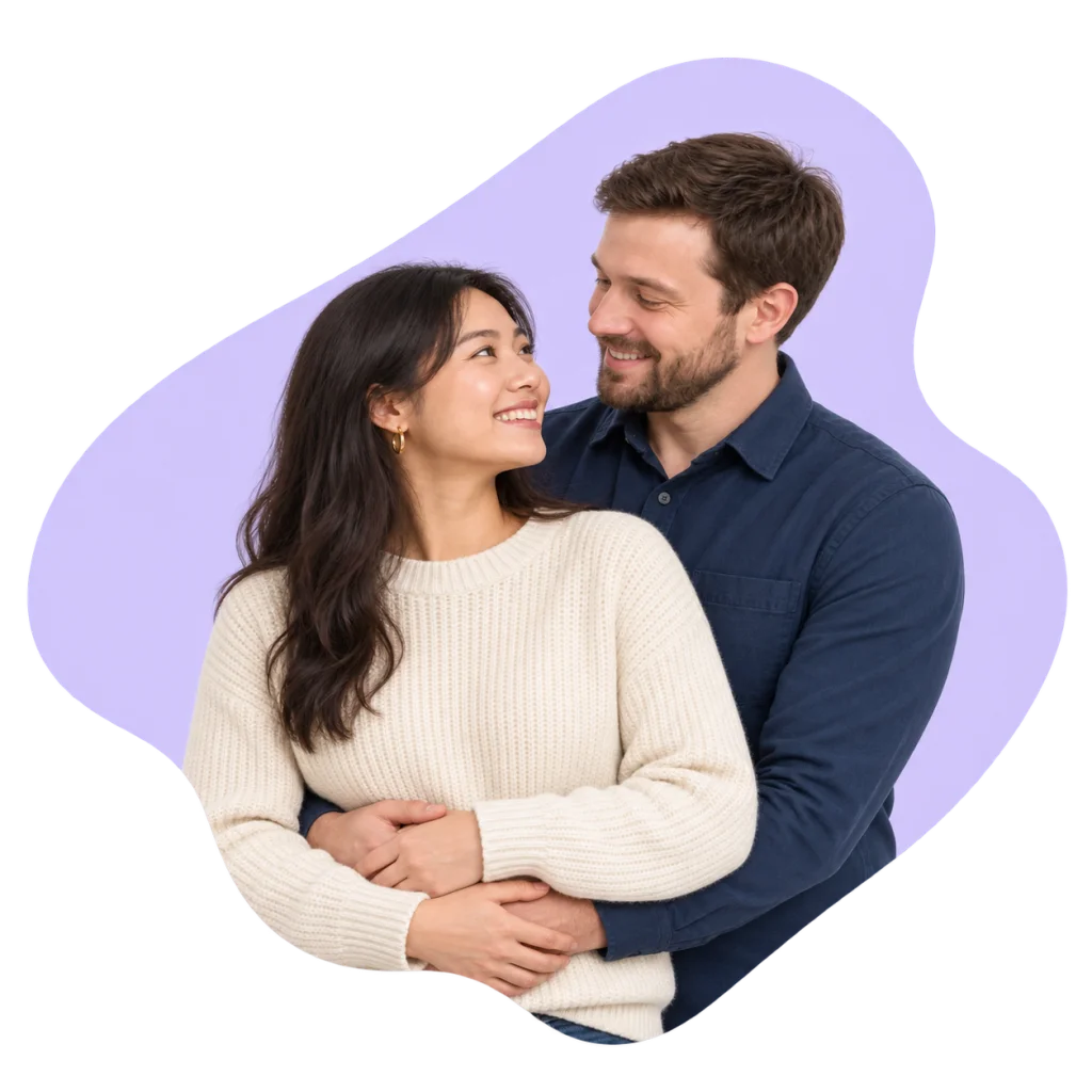 A couple sharing a moment together.