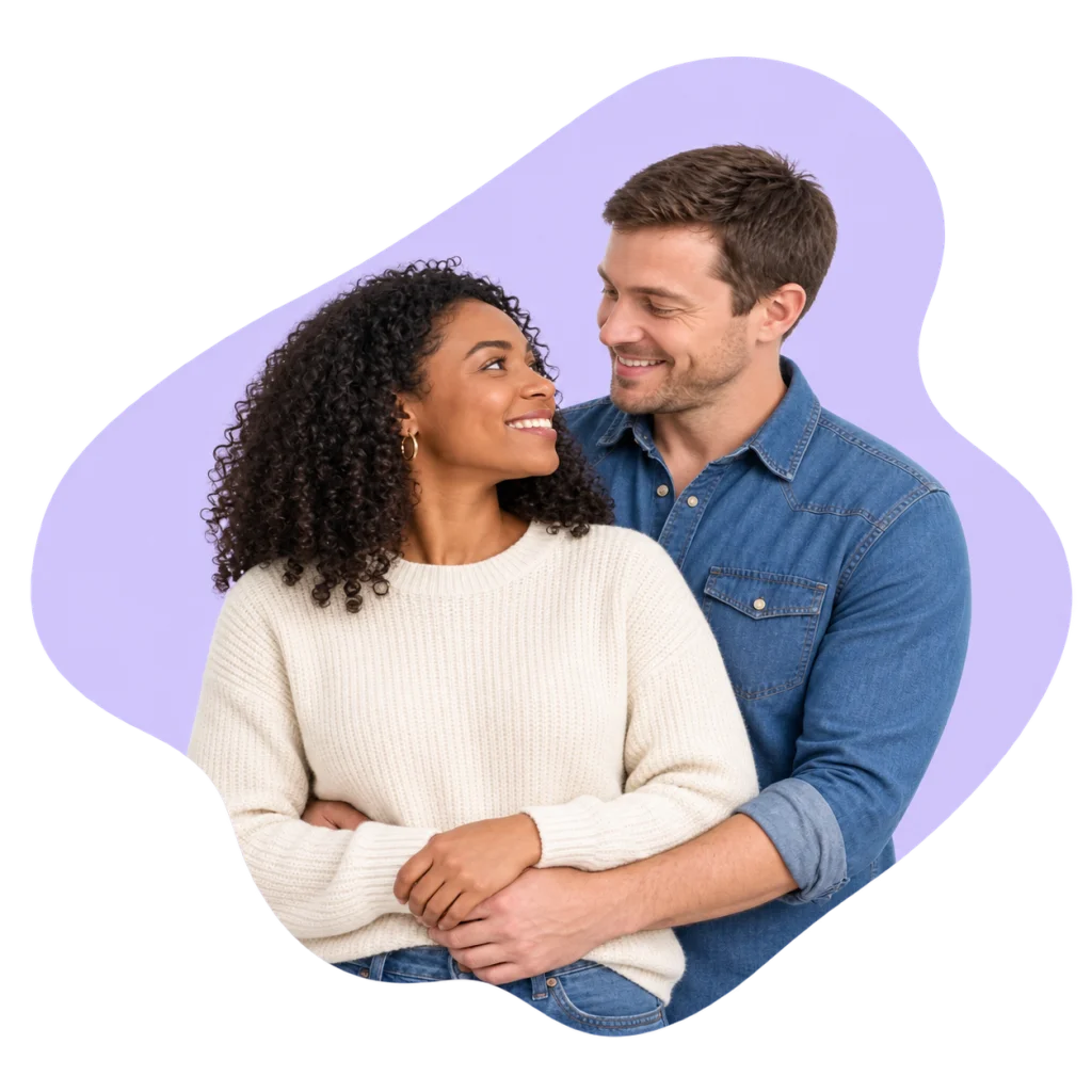A couple sharing a moment together.