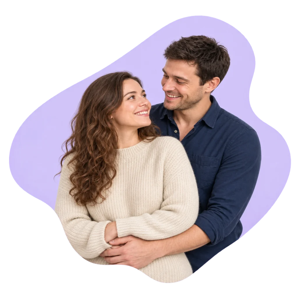 A couple sharing a moment together.